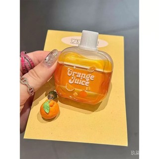 桃園發貨🌈卡通瓶蓋橙汁適用於airpodspro1代2代3代藍牙保護套蘋果4代耳機殻 8 O I J