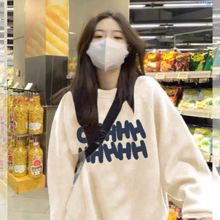 胖胖美依 M-3XL 大碼女裝 印花T卹 長袖T卹 加厚保暖 中大尺碼 新款寬鬆顯瘦打底衫外套-1713.