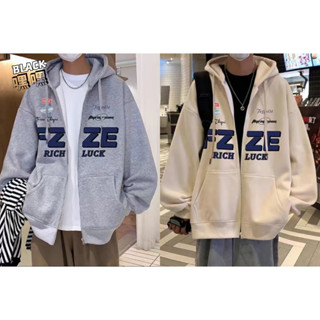 【Syun】潮牌帽T男 秋冬季美式vintage重磅寬鬆拉鍊開衫上衣外套 新款美式外套春秋季潮流 春秋寬鬆帥氣外套男