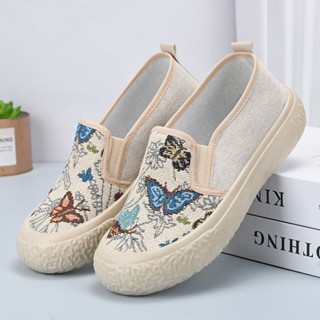 【LPshop】老北京布鞋 布鞋女 平底鞋 休閒鞋 阿母鞋 新款老北京佈鞋女鞋軟底防滑透氣舒適休閒百搭輕便帆佈鞋