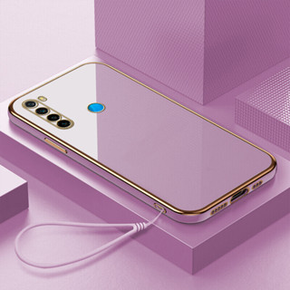 Redmi Note 8 免費掛繩 Hp 外殼矽膠軟殼 Cesing 適用於時尚彩色軟 Kesing 保護套手機殼軟殼外