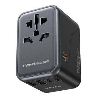 日本 MOMAX旅行用萬國插座 PD 70W快速充電 GaN 充電頭 充電器