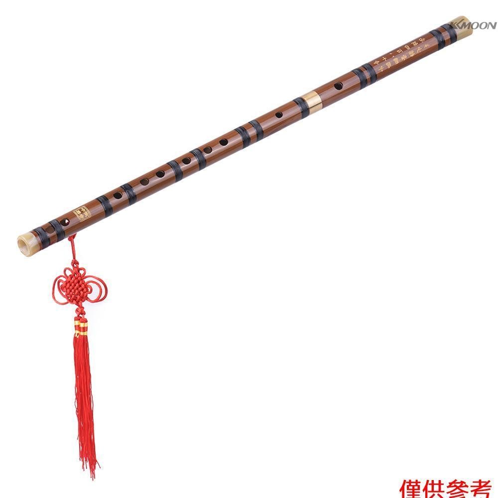 977專業兩節可拆苦竹笛子 D調 紙盒（紙盒、塑膠盒隨機）+中國結+笛膜2包（笛膜隨機）