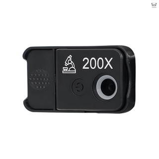 顯微鏡 C-927 200X高畫質手機顯微鏡 帶LED補光燈 365nm紫光燈 內建CPL偏光鏡（內建電池）帶固定夾 相容