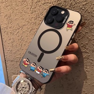 彩銀 磁吸蠟筆小新 適用蘋果16promax手機殼15新款iPhone1413創意712/11防摔保護殼