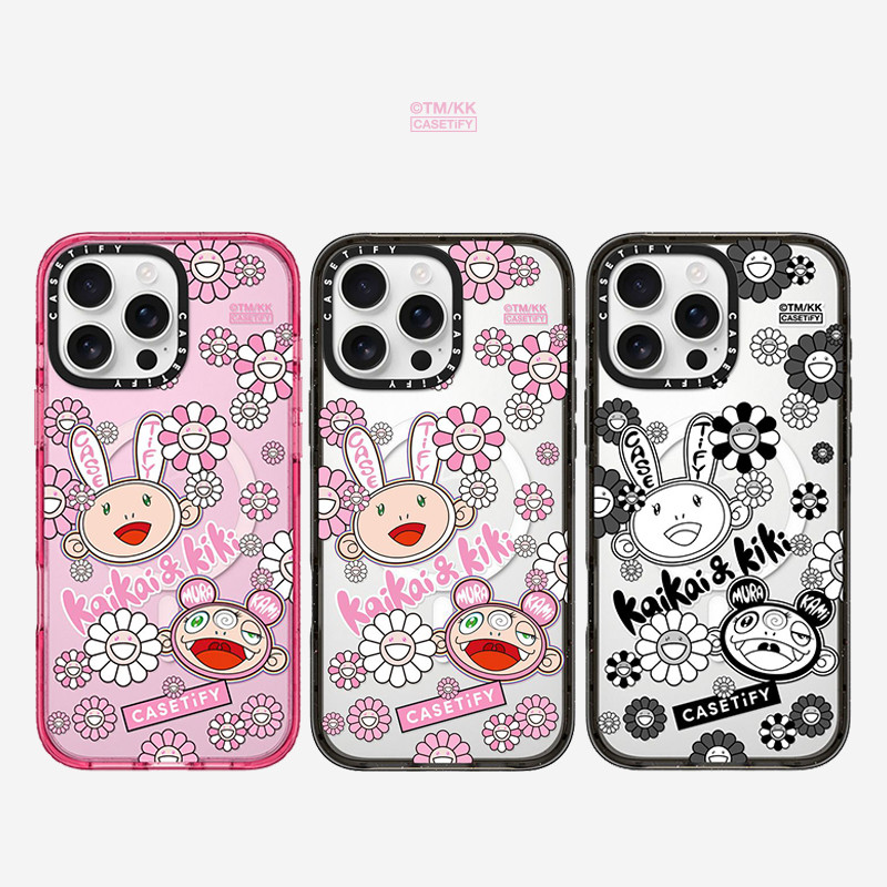 CASETiFY 村上隆 （白）ワイヤレスイヤホンポーチ♡完売商品最終お値下げ♡ CASETiFY ケースティファイ×村上隆 ワイヤレスイヤホンポーチ