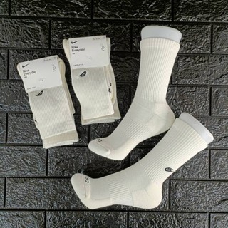 (Goddamn潮玩Store)正品 Nike Everyday Cushioned 奶油白 小標 長襪 (2入)