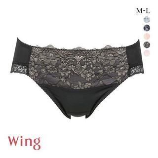華歌爾Wacoal Wing內褲柔軟貼身舒適無痕彈力蕾絲邊低腰三角褲女(40MF5017)(日本直郵)1