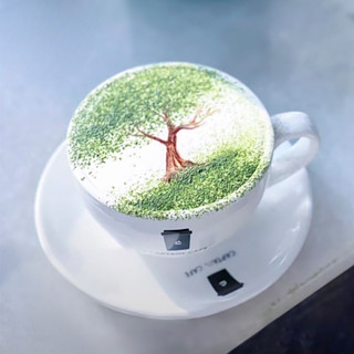 14【現貨】【模具】來點不一樣的咖啡 拉花奶茶抹茶造型 大樹楓葉造型拉花模具