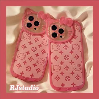 ins粉Kitty蘋果14手機殼iPhone11/12promax軟膠xs/xr女78p卡通13