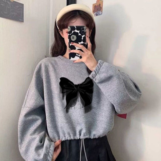 MOMO短款薄款抽繩衛衣女潮ins秋季韓版寬鬆學生新款百搭外套長袖上衣DYJ☆