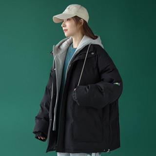 愛依依 風衣外套 防風外套 風衣棉衣外套 保暖 麵包服 S-2XL新款棉服加厚顯瘦假兩件棉襖-1219.