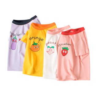 90-140CM 女童短袖上衣 韓版童裝夏季新品女童短袖T恤寶寶衣服ins