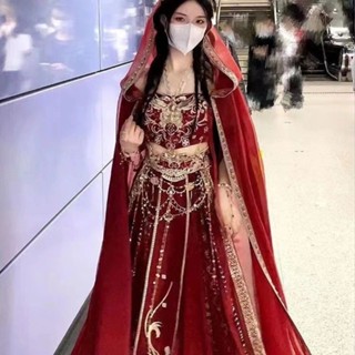 大漠公主異域風情原創舞臺服裝繡花敦煌飛天西域攝影國風宮廷風秋