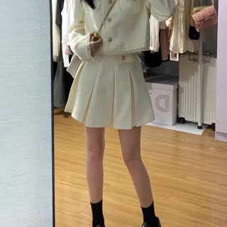 【HOT 本舖】 法式小香風外套裙子套裝秋冬富家千金氣質名媛小個子上衣兩件套女