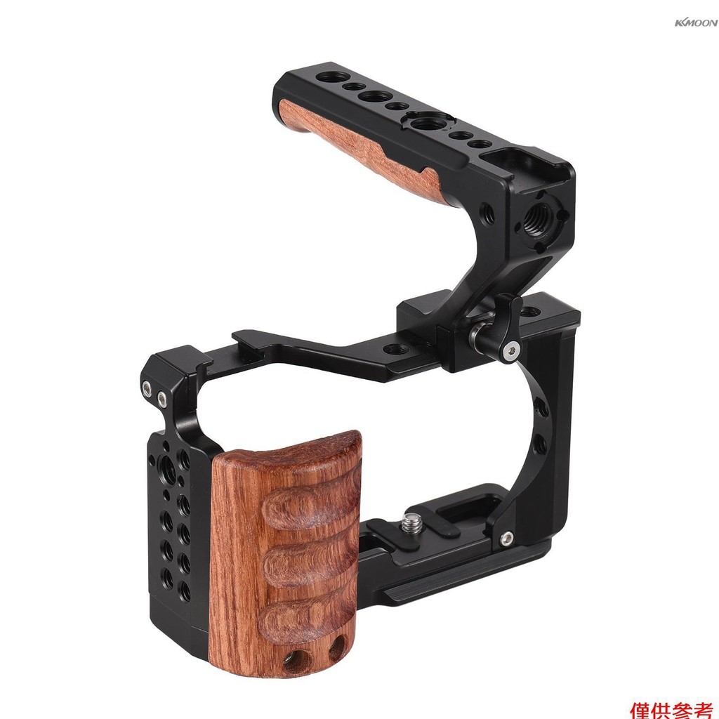 Andoer 攝影兔籠+頂部手柄 鋁合金材質+木質握柄 適配索尼ZV-E10相機