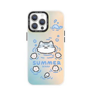 適用於夏天游泳貓狗iPhone15Promax磁吸magsafe手機殼vivox100ultra情侶款mate60華為p