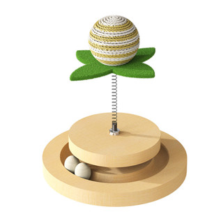 【PetBaby寵物精靈】貓玩具雙層彈簧球 彈簧劍麻球貓玩具 寵物不倒翁 貓咪搖搖樂 自嗨解悶磨牙逗貓棒