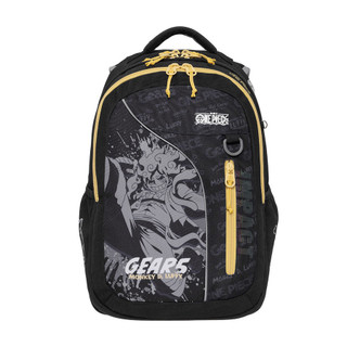 IMPACT怡寶ONE PIECE航海王五檔魯夫成長型護脊書包/ 黑色/ IMPE302BK eslite誠品