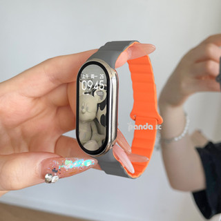 膚感 矽膠磁吸穿扣 適用 小米手環 9 Pro 防水錶帶 小米 8 pro 替換錶帶 9 8 Redmi Watch 4