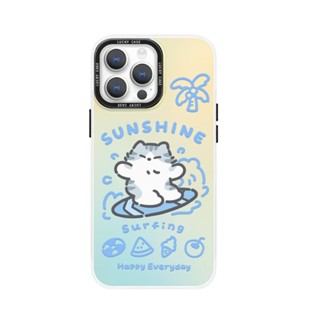 適用於夏天衝浪貓咪iPhone15Promax磁吸手機殼mate60華為pura70ultra小米14/13情侶狗狗p5