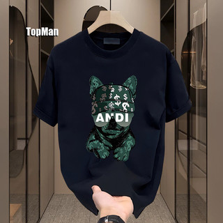 TopMan 短袖 t恤男女 綠法鬥ANDI印花潮t 純棉 重磅 JSM 男生上衣