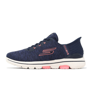 Skechers 高爾夫球鞋 Go Golf Walk 5 藍 粉紅 防水 女鞋 [ACS] 123085NVPK