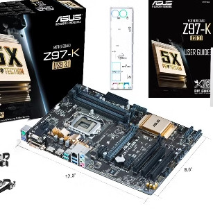【現貨保固】非全新 主機板 Asus/華碩 Z97-K/USB3.1主機板1150 DDR3支持超頻 I54590 E3