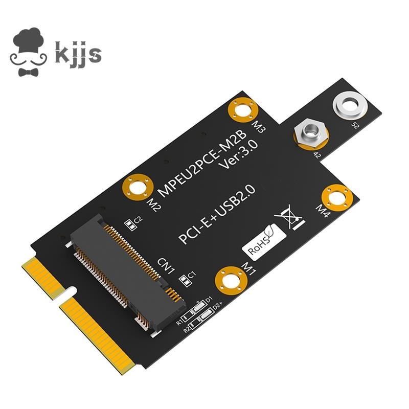 Mini M.2 Key B 轉 PCI-E 適配器,帶雙 NANO SIM 卡插槽,適用於 3G/4G/5G 模塊易於