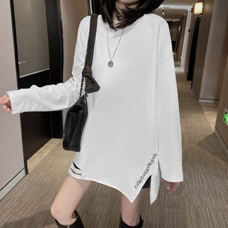 衣時尚 上衣 長袖T卹 打底衫 保暖 M-2XL新款長袖T卹女中長款內搭打底衫德絨加厚秋G517-Q3101.