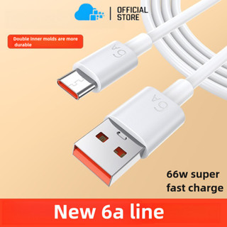 【現貨速發】66W 超級快充Type-C 數據線 6A 橙色埠適用於華為 手機充電線 安卓充電線