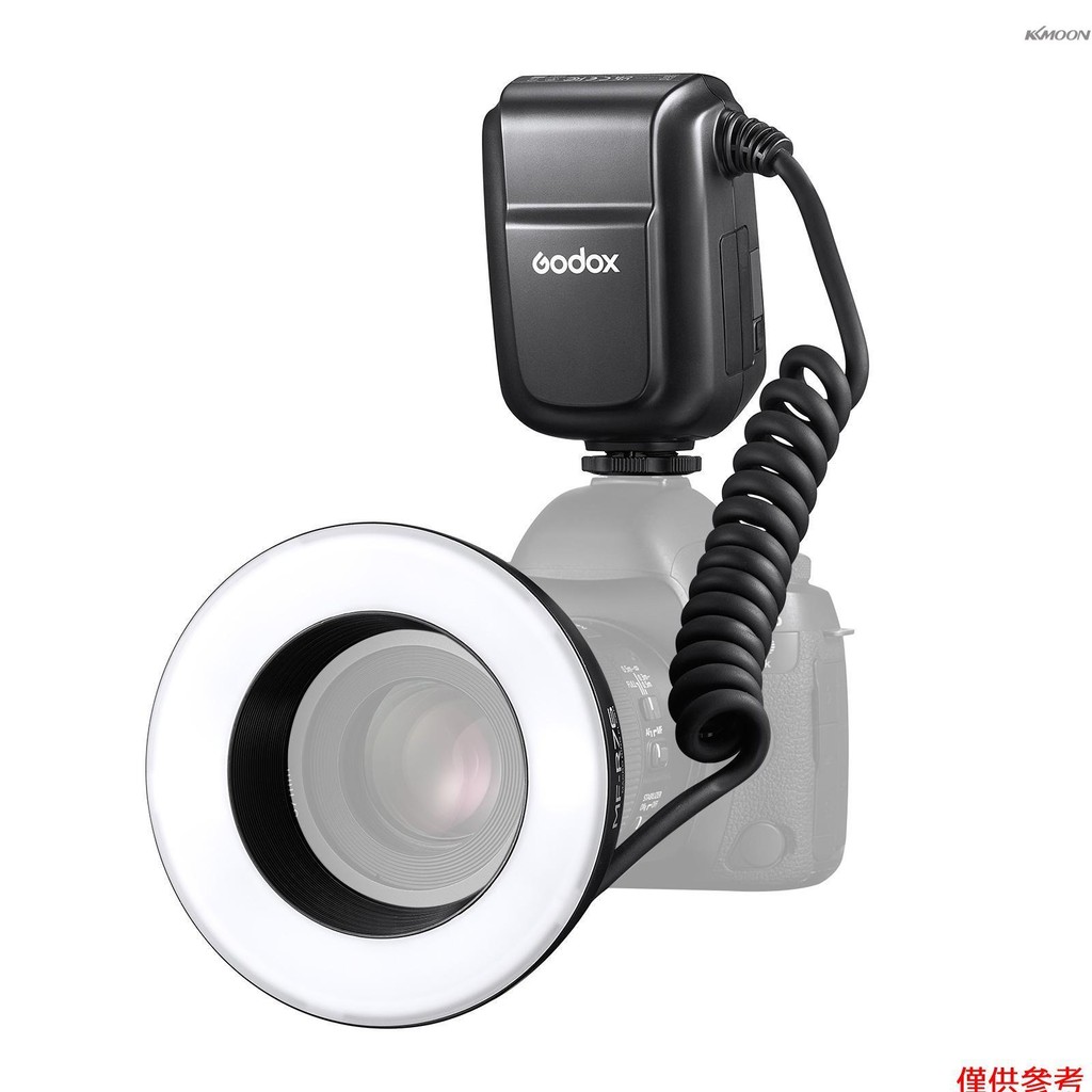 【有頻道】Godox MF-R76微距環形閃光燈 閃光指數14 10檔亮度可調 通用佳能 尼康 索尼等相機（配套鋰電池）
