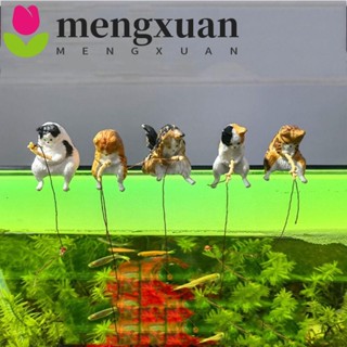 MENGXUAN貓雕像自製多用途貓掛裝飾微景觀易於使用植物盆栽手工藝魚缸擺件