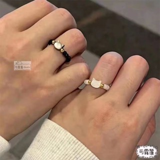 精品下殺🌹 精美飾品✨抖音同款貝殼貓咪閨蜜戒指ins學生小眾高階顏值不掉色女生禮物穿搭必配