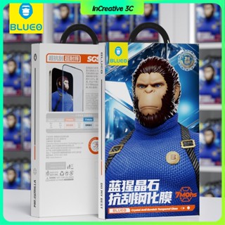藍猩 BLUEO 晶石 熒幕保護貼 相容 iPhone 15 16 Pro Max 防刮擦 防指紋 全覆蓋 鋼化膜