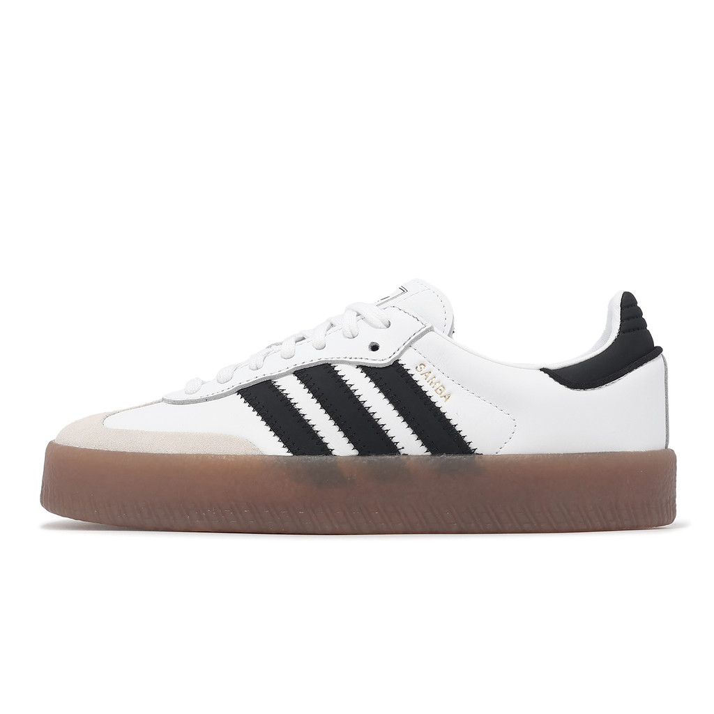 adidas 休閒鞋 Sambae W 女鞋 白 黑 膠底 厚底 德訓鞋 Samba 愛迪達 [ACS] JI1349