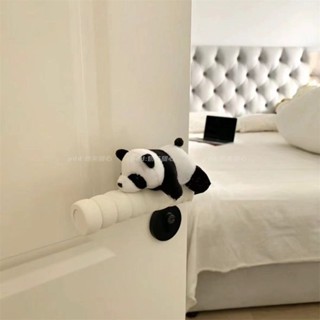 💙Home 新款ins風可愛熊貓螺旋式門把手保護套 家用防撞門兒童房宿舍裝飾 可愛房間門把手防撞條 搞怪創意門把手裝飾