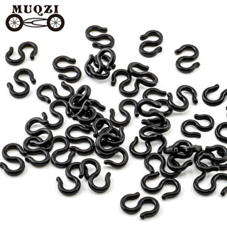 Muqzi 10PCS 自行車電纜夾變速剎車電纜外殼固定架 MTB 公路自行車折疊自行車電纜固定扣