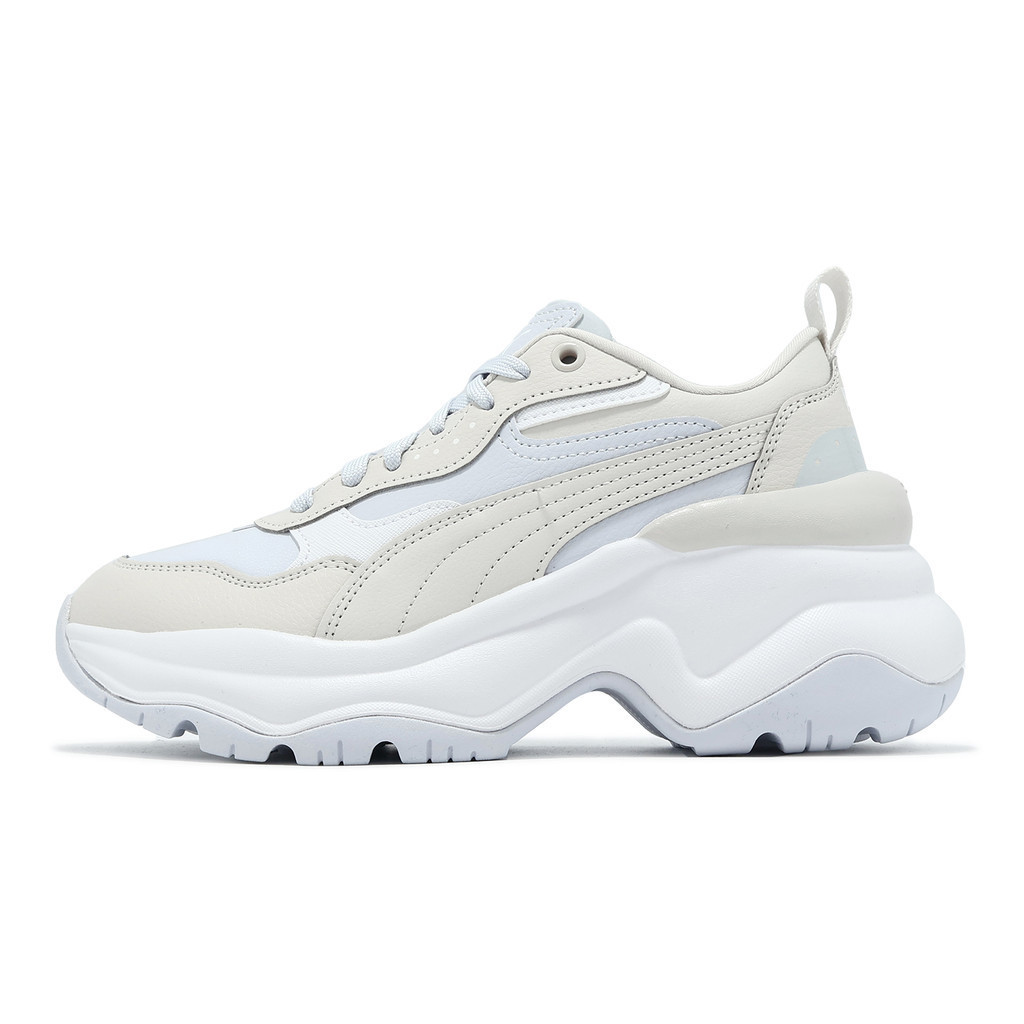 Puma 休閒鞋 Cilia Wedge 女鞋 白 灰 厚底增高 老爹鞋 運動鞋 [ACS] 39391510
