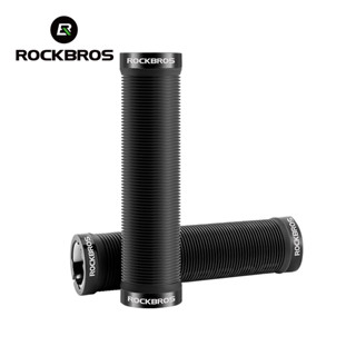 Rockbros 車把握把雙邊鎖防滑雙防震舒適自行車握把橡膠簡易安裝合金鎖山地車騎行配件
