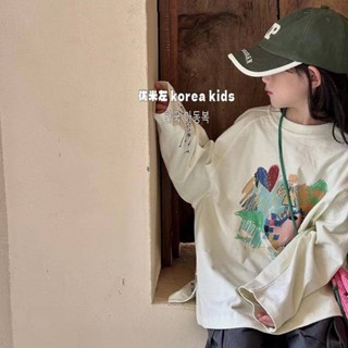 Smile Kids 女童長袖 臺灣出貨 %長袖t恤韓國童裝女孩上衣2024新款洋氣兒童打底女童秋裝