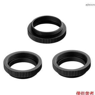 3PCS 5MM 鏡頭C介面轉CS介面安裝適配器轉接環 25.4MM螺紋C到CS鏡頭轉換器環 用於監控攝像機 型號