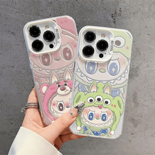 可愛卡通拉布布 蘋果手機殼 iPhone 15 14 13 12 11 pro max xr xs 7/8p 情侶 防摔