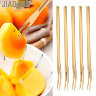 Jiadass 5 件裝水果叉不鏽鋼創意可愛甜點蛋糕小號適合我們