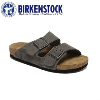 BIRKENSTOCK 勃肯寬版男/女軟木深灰色麂皮拖鞋沙灘休閒鞋35-45