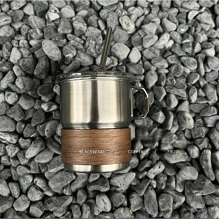 【小野咖啡】304不鏽鋼咖啡杯 300ml 吸管杯 環保杯 隨行杯 不鏽鋼杯 咖啡隨行杯 外帶咖啡杯 露營咖啡杯