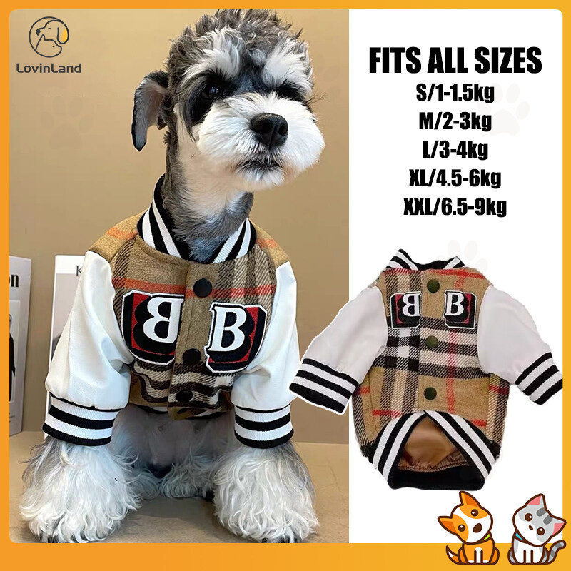 Lovinland 狗衣服夾克趨勢 BB 棒球衣服狗配件泰迪柯基犬