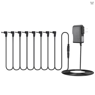 電源適配器 吉他效果器電源適配器 帶一拖八電源線 彎插 美規AC100~240V
