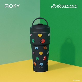 WOKY沃廚Meets JOGUMAN渾圓杯/ 雙層陶瓷/ 750ml/ 心光綻放/ 灰墨 eslite誠品