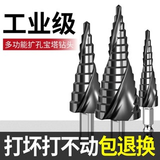 購滿99出貨 ✨永利精選✨工業級寶塔鑽鑽頭 多功能階梯鑽開孔器 高鈷超硬打孔金屬鋼鐵不鏽鋼